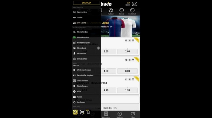 Bwin app mobile bonus